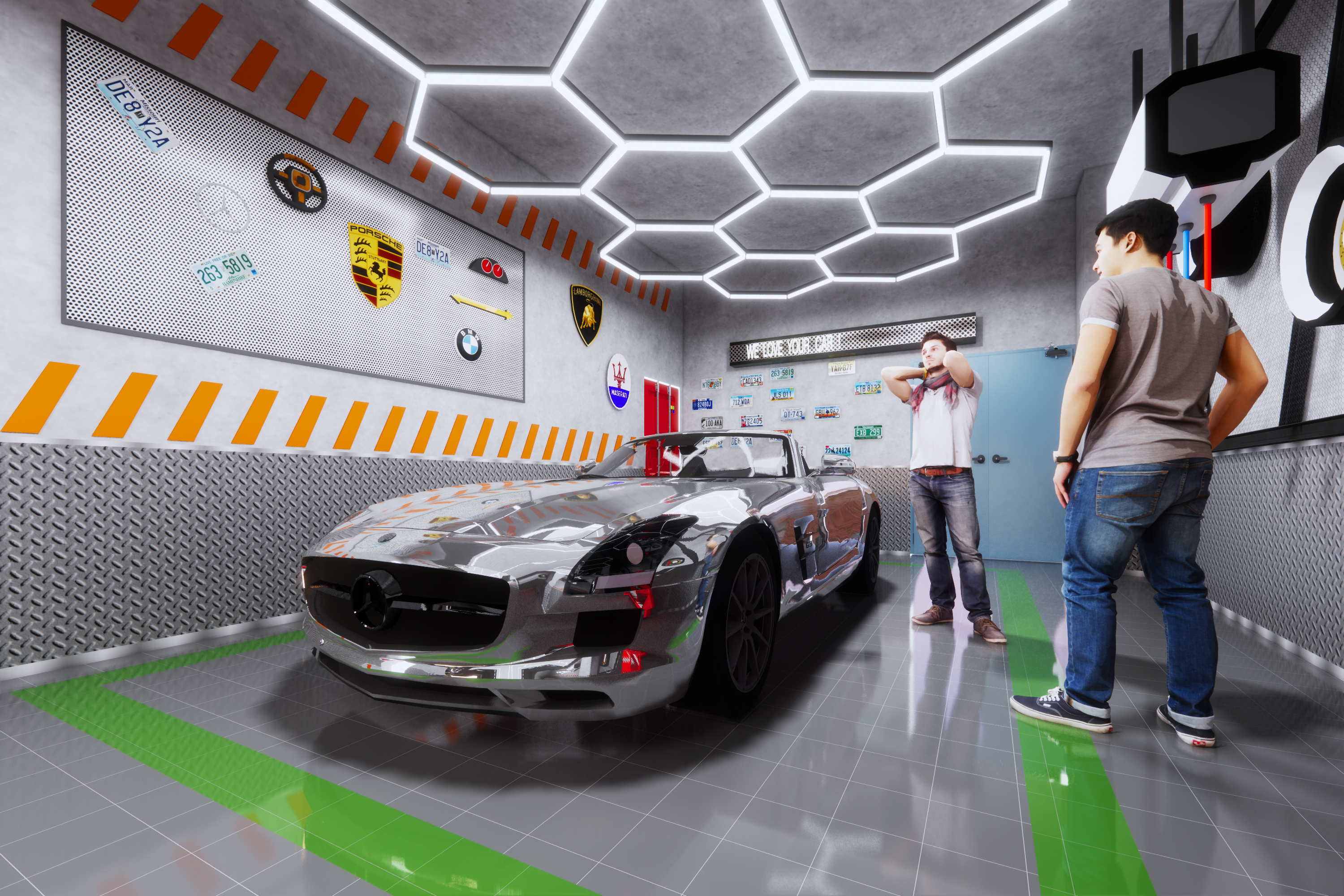 汽車美容維修店鋪裝修設(shè)計效果圖