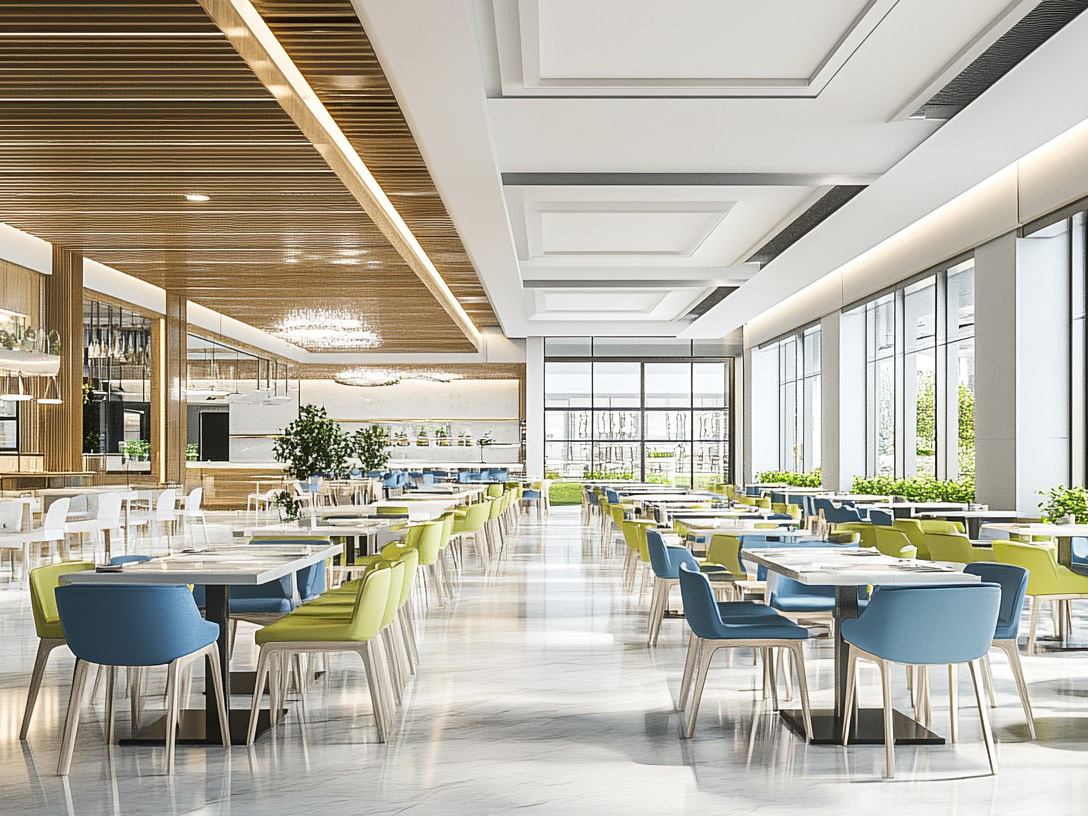 簡約現(xiàn)代風格食堂裝修效果圖