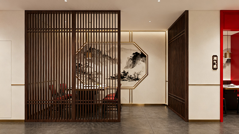 新中式火鍋店裝修效果圖