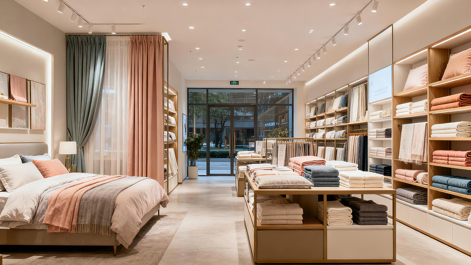 現(xiàn)代風(fēng)格的家紡店裝修效果圖