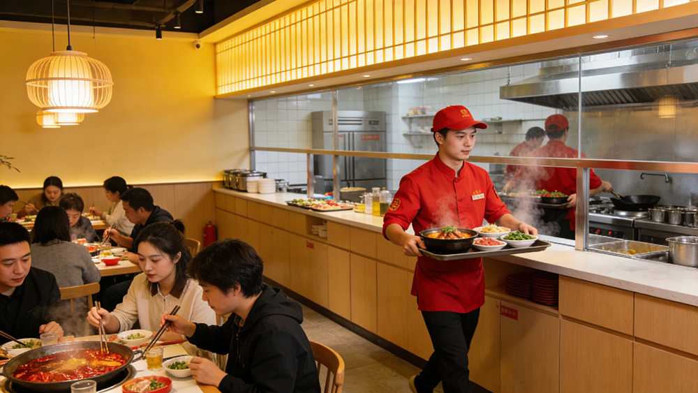 火鍋店傳菜窗口