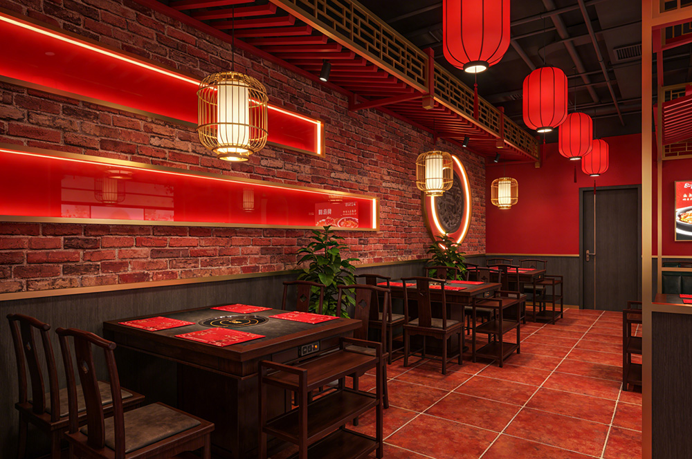 紅色火鍋店裝修顏色搭配